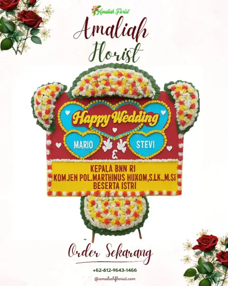 Papan Bunga Pernikahan Korowelanganyar